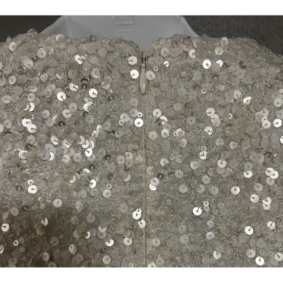 BHLDN Anthropologie Goldie Long Sleeve Sequence Short Mini Wedding Party Dress 4 - Picture 6 of 16